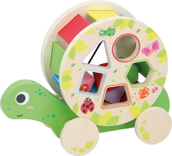 Marionette - Vormenstoof Schildpad - Met Wieltjes - 5 Blokken - 1 set van Marionette