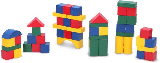 Marionette Wooden Toys Bouw Blokken (50 stuks) van Marionette
