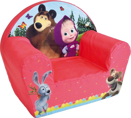 Masha en de Beer Fauteuil - 42 x 52 x 33 cm - Polyester van Worlds Apart