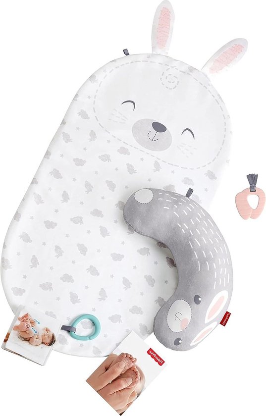 Massageset voor baby's - speelmat - kussen voor op de buik - rustgevende massagegids voor pasgeborenen - GJD32 van Fisher Price