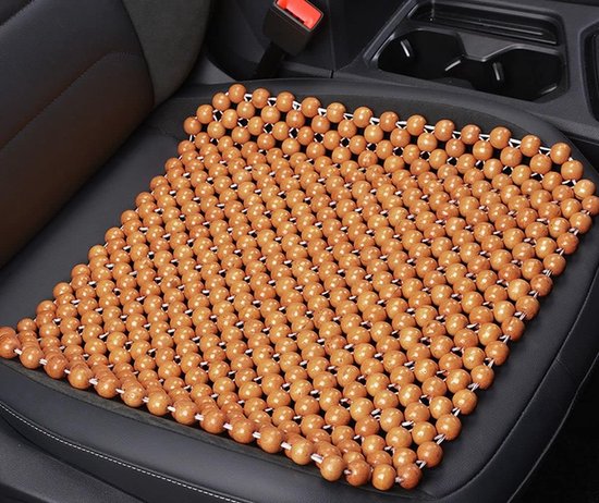 Massagestoelkussen met Houten Kralen voor Auto, Kantoor en Truck - Universele Pasvorm