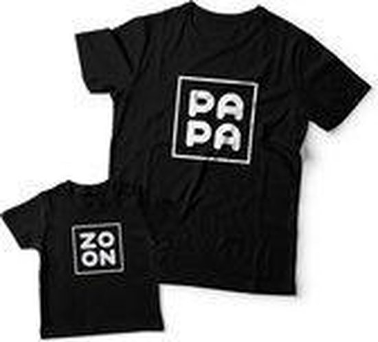 Matching shirts Vader & Zoon | Zoon & Papa | Papa maat L & Zoon maat 80 van Paffig