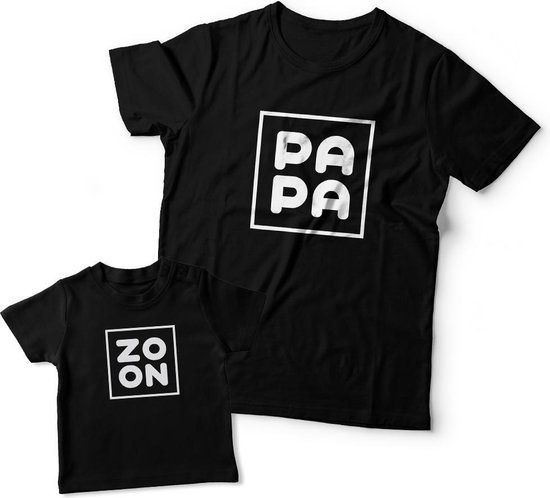 Matching shirts Vader & Zoon - Zoon & Papa - Papa maat M & Zoon maat 62 van Little King's Things