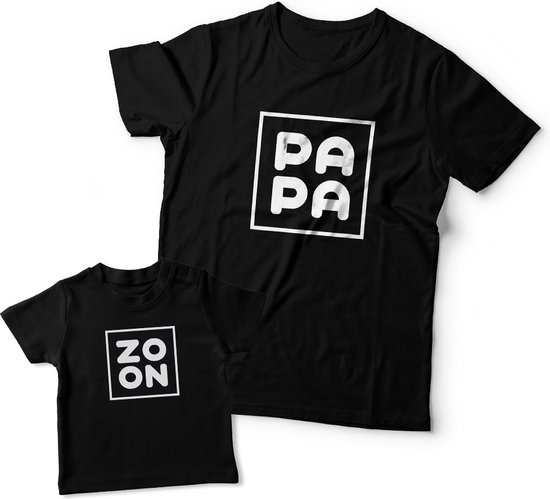 Matching shirts Vader & Zoon | Zoon & Papa | Papa maat S & Zoon maat 104 (alle maten beschikbaar) van Merkloos