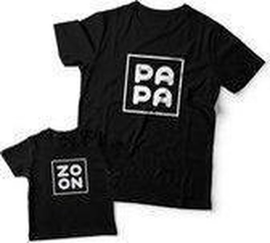 Matching shirts Vader & Zoon - Zoon & Papa - Papa maat XL & Zoon maat 68 van Je Suis Flore.