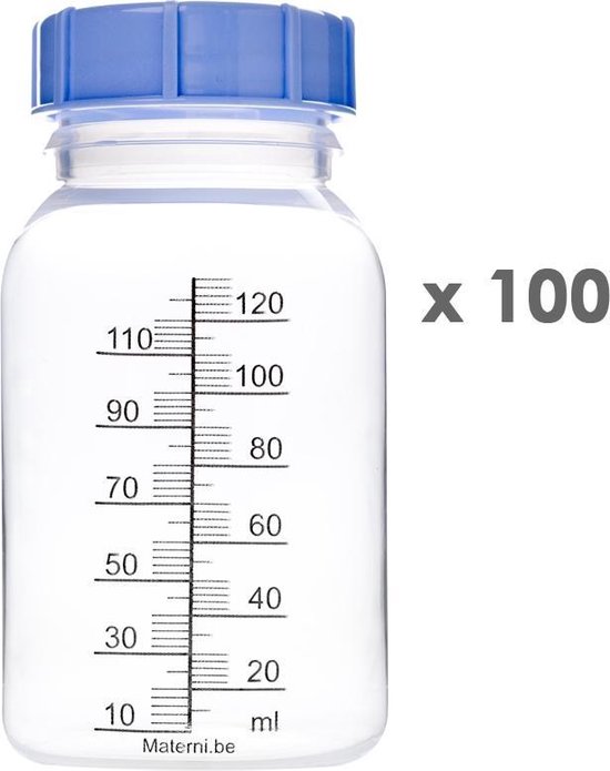Materni Home Moedermelk bewaarfles 120 ml met dop van MATE