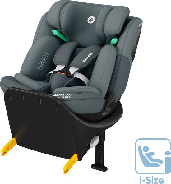 Maxi-Cosi Emerald 360 S i-Size - Autostoel - Tonal Graphite - Vanaf de geboorte tot 12 jaar van Maxi-Cosi