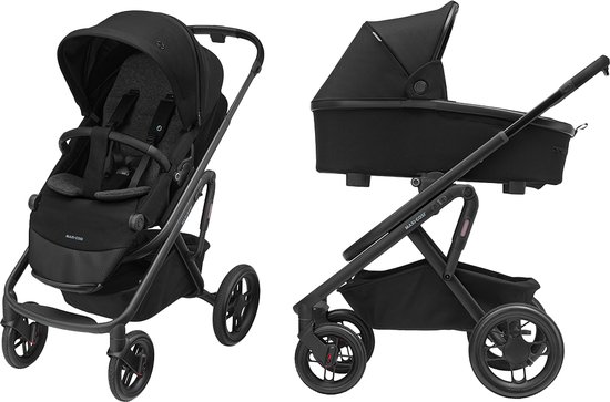 Maxi-Cosi Lila XP+ Kinderwagen - Essential Black - Kinderwagen inclusief reiswieg en zitje van Maxi-Cosi