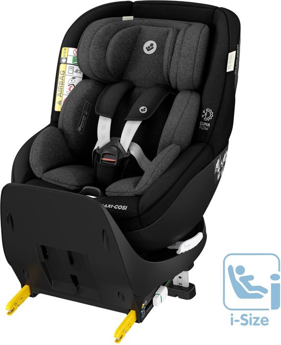 Maxi-Cosi Mica Pro Eco i-Size Autostoeltje - 360° draaibaar - Gerecyclede stoffen - Authentic Black - Vanaf de geboorte tot ca. 4 jaar van Maxi-Cosi