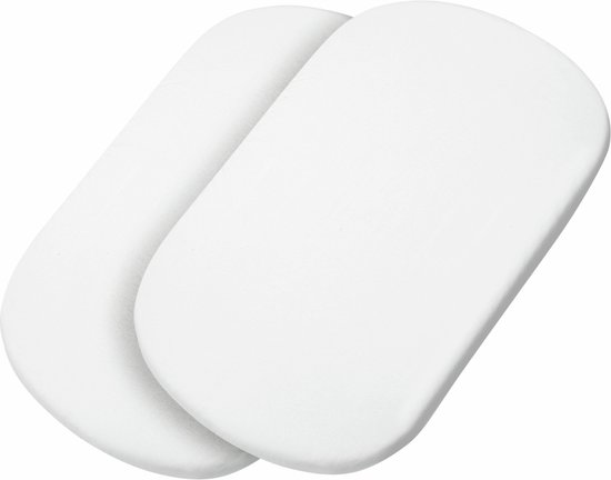 Maxi-Cosi Organic-reiswieglakens, Compatibel met alle Maxi-Cosi-reiswiegen, 2-in-1 Set, 100% organisch katoenen lakens, Milieuvriendelijk, Eersteklas stof, Machinewasbaar - Wit van Maxi-Cosi