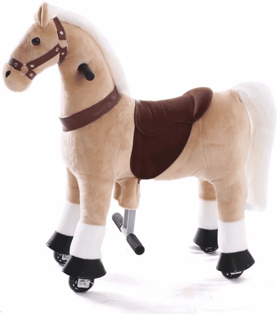 Mechanische Speelgoedpaard (Klein) - 3 tot 6 jaar - Beige van Merkloos