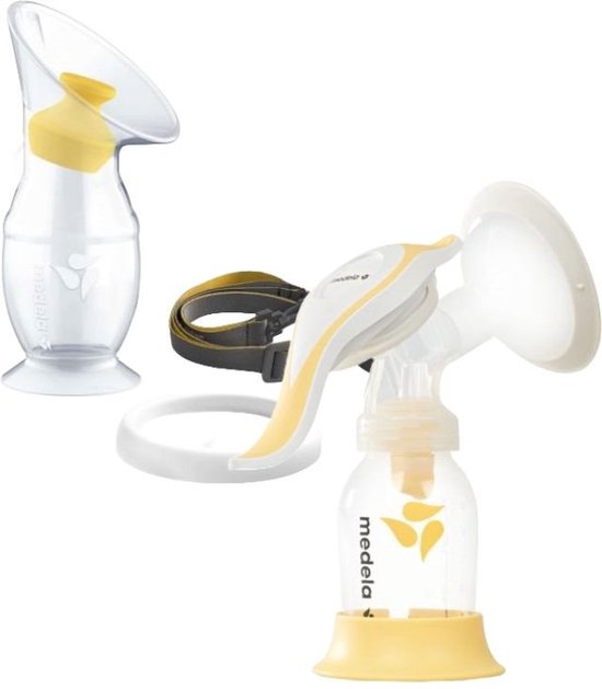 Medela Borstkolf Bundel – Harmony Handkolf & Siliconen Moedermelkcollector – Inclusief 24 mm Flex Borstschild – BPA-vrij van Merkloos