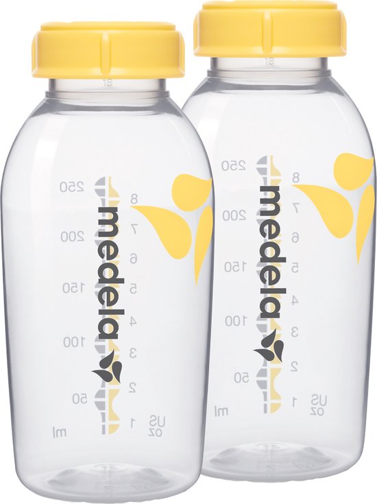 Medela flesjes voor het bewaren van moedermelk | BPA-vrij | Verpakking van 2x 250 ml van Medela
