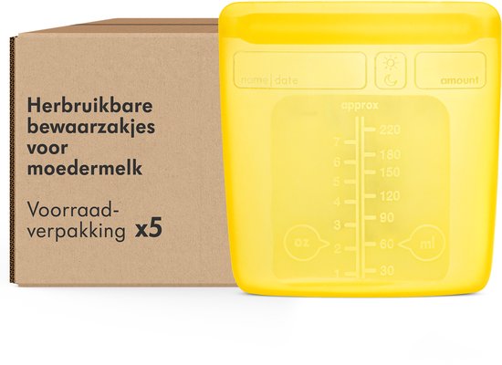 Medela Herbruikbare Moedermelk Bewaarzakjes - tot 500 keer - 5 stuks - 100% lekvrij van Medela