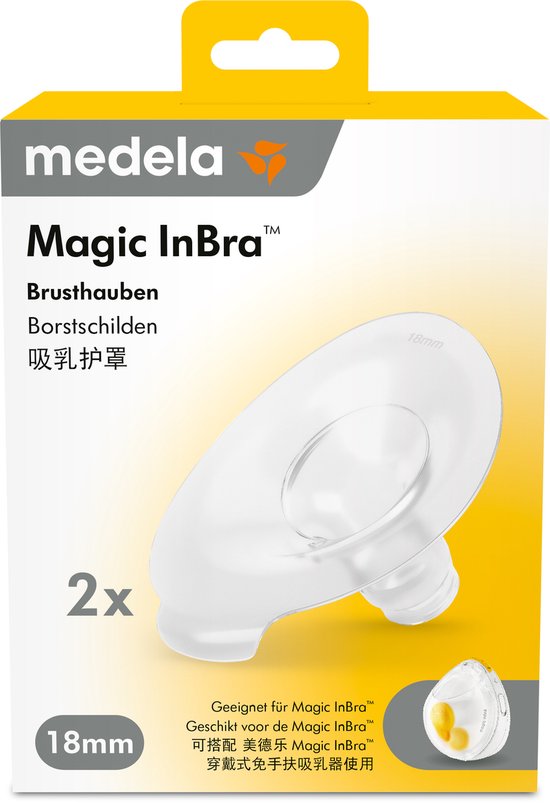 Medela Magic InBra™ – Borstschilden 18 mm (S) - Voor Draadloze Borstkolf – 2 stuks van Merkloos