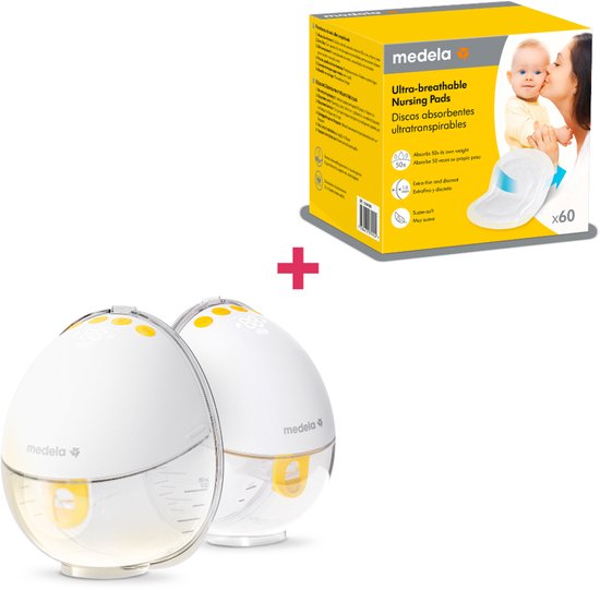 Medela Motion InBra dubbel + Ultra-ademende zoogkompressen 60 stuks - Voordeelverpakking van Merkloos