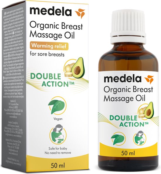 Medela Organic Massage olie - tepelverzorging borstvoeding - vegan - 50ml - biologisch van Medela