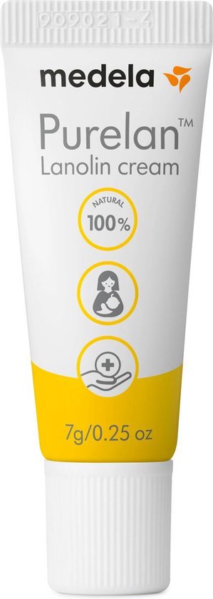 Medela Purelan Tepelzalf Lanoline tepelcreme snelle verlichting bij pijnlijke tepels - Tube 7gr van Medela