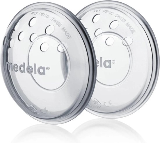 Medela Tepelbeschermers Siliconen membraan beschermd je tepels tussen de voedingen, bij kloven en pijn doordat de tepels niet tegen je kleding schuren - 2 stuks van Medela