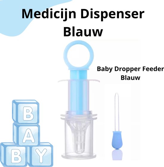 Medicijn Dispenser Blauw|| medicijnen speen||  fopspeen || vanaf 0 maanden|| speen voor medicatie van MEDI