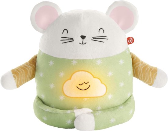 Meditatie Muis - Knuffel Speelgoed - Kind Ontspanning - Geleide Meditatie - Vanaf 2 Jaar - Grijs