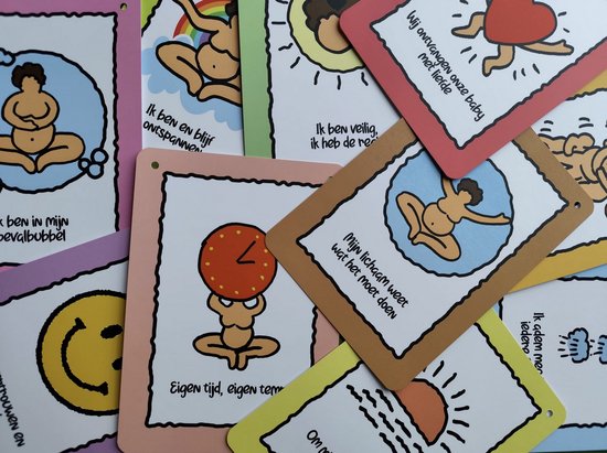 Meditatiewereld.nl - Zwangerschap - Geboorte - Mindfulness - Affirmaties - Hypnobirthing - 10 Unieke kaarten - Kraamcadeau van Merkloos