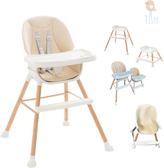 Meegroei Kinderstoel met Eetblad – Kinderstoel - Baby stoel - In Hoogte Verstelbaar – Peuter stoel – Tissy van Merkloos