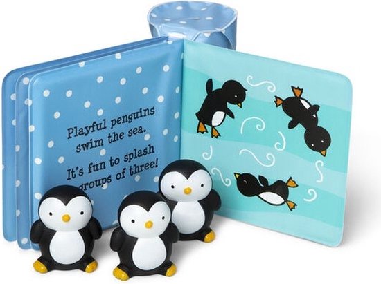 Melissa and Doug - Bad Boekje met 3 Pinguin speelfiguren van Melissa