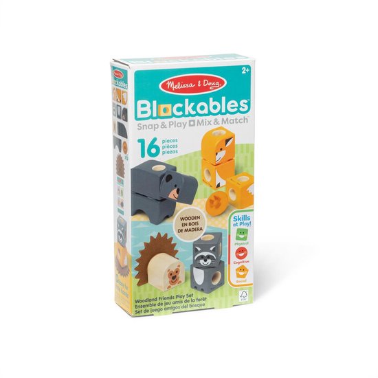 Melissa & Doug - Blockables™ Bosvrienden – 360° bouwen van Merkloos