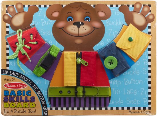 Melissa & Doug - Houten activiteitenbord - Basisvaardigheden van Melissa & Doug