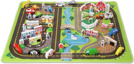 Melissa & Doug Verkeerskleed Road Rug 100 X 91 Cm van Melissa & Doug