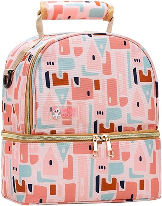 Melk Fles Isolatie Tas - Fleswarmer Koeltas - Moedermelk Vers Houden - Waterdicht Nylon Materiaal - 26x24CM - Multicolor
