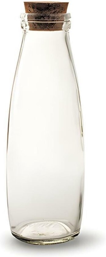 Melkfles met kurk - Ideaal voor o.a. Bed & Breakfast of Horeca - waterfles Melkfles of sapfles - 500ml - 12 Stuks van Occasioni
