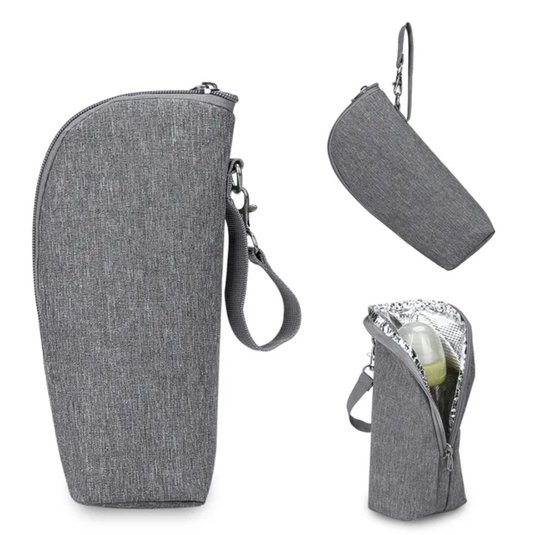 Melkfles Warmhouder - Melkfles Tas - Babyfles – Thermotas –Moedermelk - Isolatietas - grijs van Tiny Wish