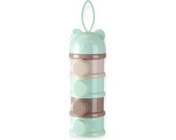 Melkpoeder Toren - 4 laags - Mint - Bruin - Beer - Doseerdoosjes - Melk Poeder Dispenser