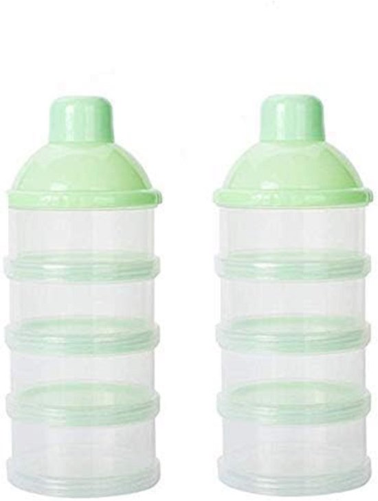 Melkpoeder Toren - Melkpoeder Bewaarbakjes - Melkpoeder Bewaardoos - Groen