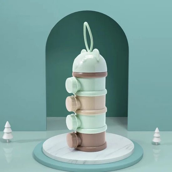 Melkpoeder Toren - Merkpoeder doseerdoosjes - Kraam Cadeau - BabyShower Cadeau - turquoise van Merkpoeder