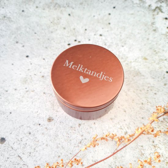 Melktandendoosje | Roestbruin | Metalen tandendoosje | Bewaarblikje tandjes van Simply for kids