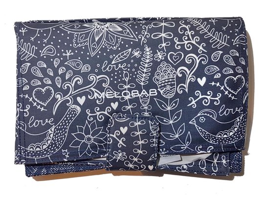 Melobaby deluxe - luieretui & verzorgingsmatje - love marine van Melobaby