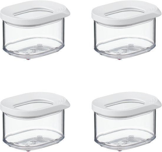 Mepal Bewaardoos 4x 175 ml Modula - Voorraaddoos - White van Merkloos
