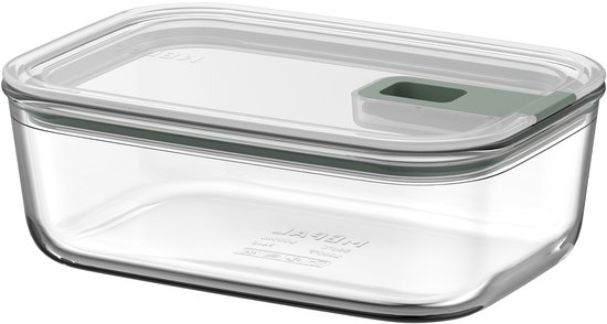 Mepal Glazen Vershouddoos EasyClip - 1 l - Glazen vershoudbakjes met schuifsluiting - Geschikt voor magnetron, (stoom)oven, koelkast en vriezer - Nordic sage van Merkloos