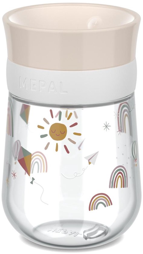 Mepal Mio 360° drinkbeker - 300 ml - Makkelijk vast te houden - Kinderservies - Sunshine & Rainbow van Mepal