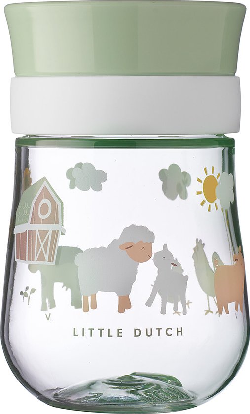 Mepal Mio 360° oefenbeker – 300 ml – Makkelijk vast te houden – Kinderservies – Little Farm van Mepal
