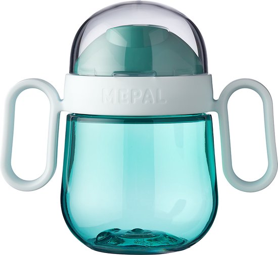 Mepal Mio antilekbeker 2.0 – 200 ml – Makkelijk vast te houden – Kinderservies – Deep Turquoise van Mepal