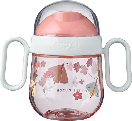 Mepal Mio antilekbeker 2.0 – 200 ml – Makkelijk vast te houden – Kinderservies – Flowers & Butterflies van Mepal
