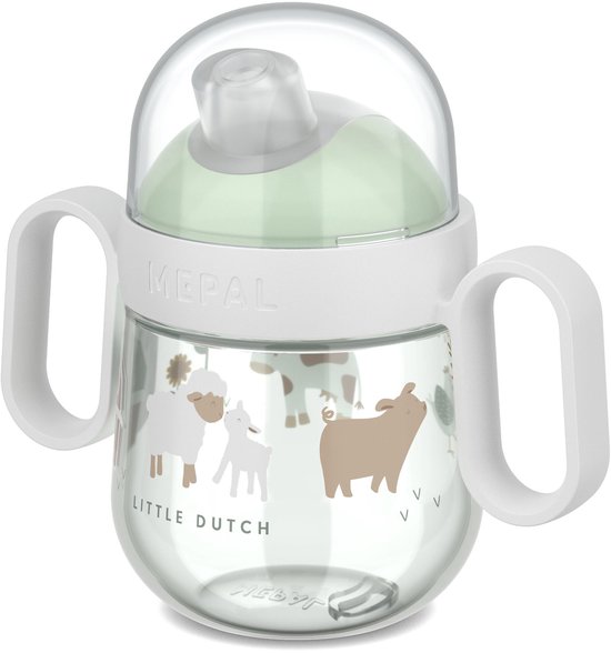 Mepal Mio antilekbeker - 200 ml - Makkelijk vast te houden - Kinderservies - Little Farm van Mepal