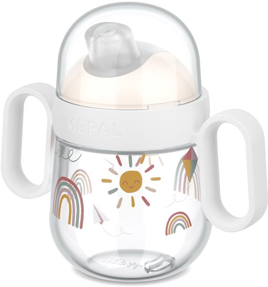 Mepal Mio antilekbeker - 200 ml - Makkelijk vast te houden - Kinderservies - Sunshine & Rainbow van Mepal