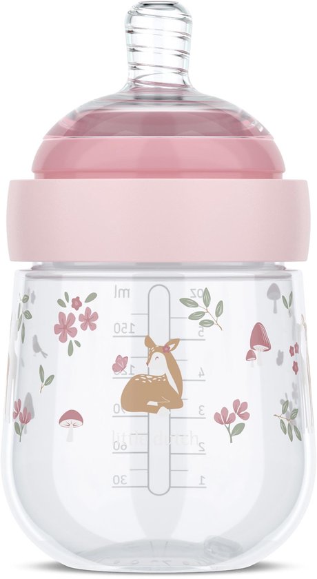 Mepal Mio Babyfles Little Dutch - 165 ml - Anti-koliek - Spiraalontwerp voorkomt verstopping - Siliconen van medische kwaliteit - Fairy Garden van Mepal