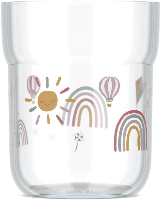 Mepal Mio Kinderbeker - 250 ml - Makkelijk vast te houden - Kinderservies - Sunshine & Rainbow van Mepal