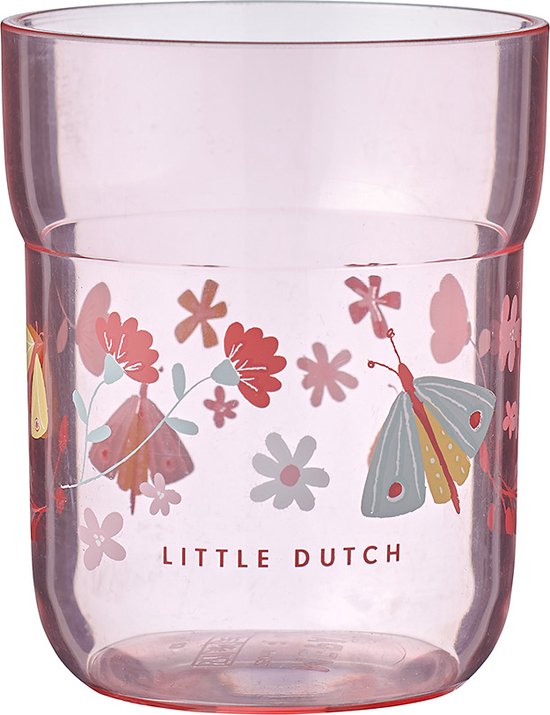 Mepal Mio Kinderbeker Little Dutch - 250 ml - Makkelijk vast te houden - Kinderservies - Flowers & Butterflies van Mepal